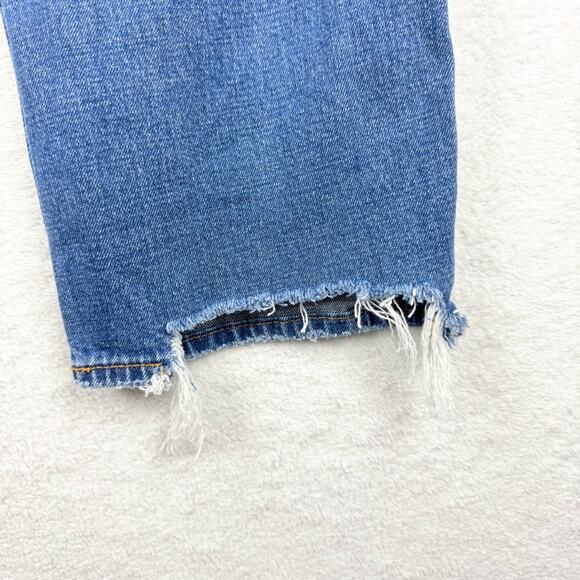 Abercrombie & Fitch Curve Love The Ankle Straight Ultra High Rise Distressed 6R - Picture 9 of 14